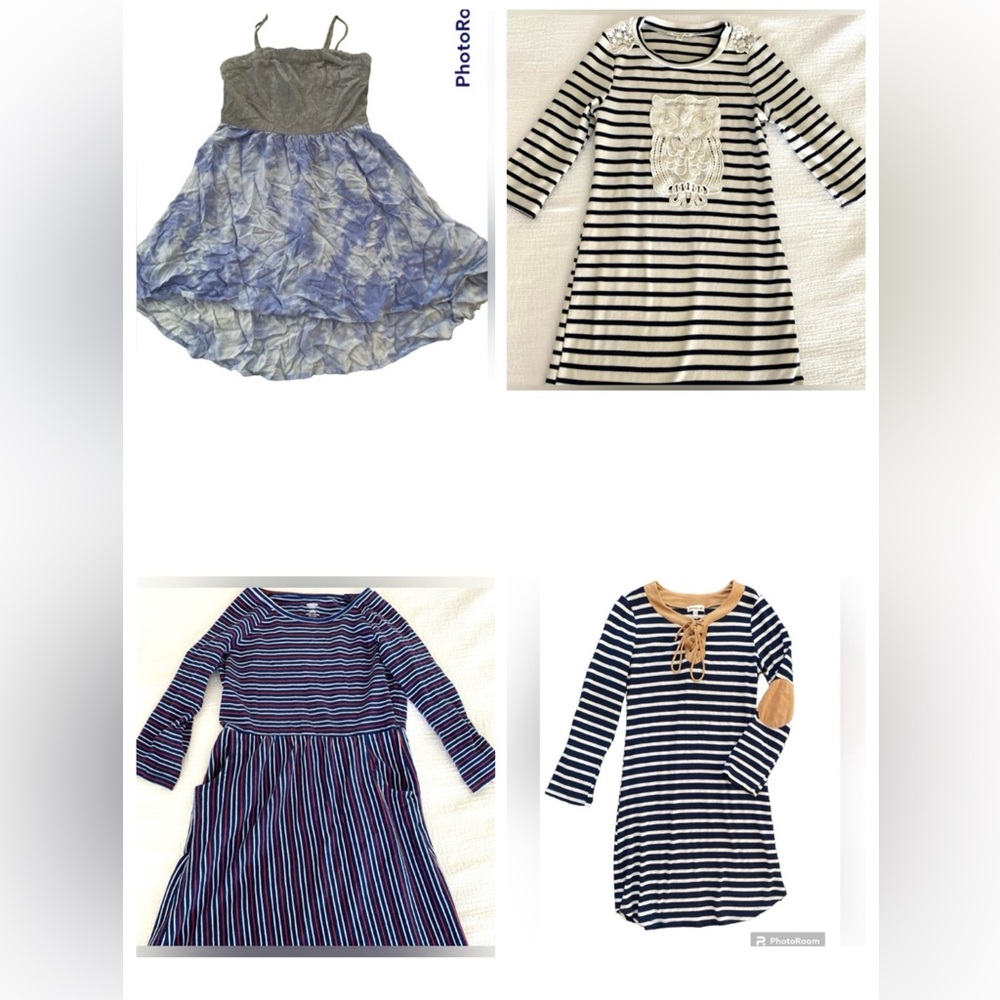 👗4 Girls Dresses! Size large (10/12).